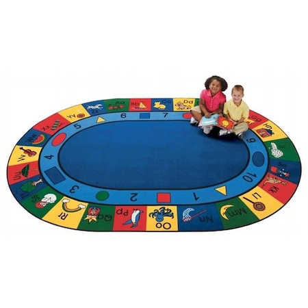 Carpets For Kids Carpets For Kids 1306 Blocks of Fun 6.75 ft. x 9.42 ft. Oval Carpet 1306